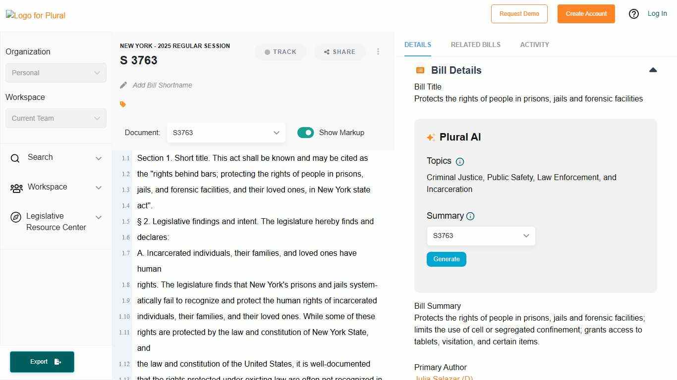 S 3763 - New York (2025-2026) - Plural
